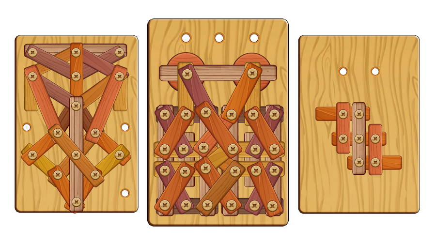 Wood Nuts & Bolts Puzzle - скриншот 7