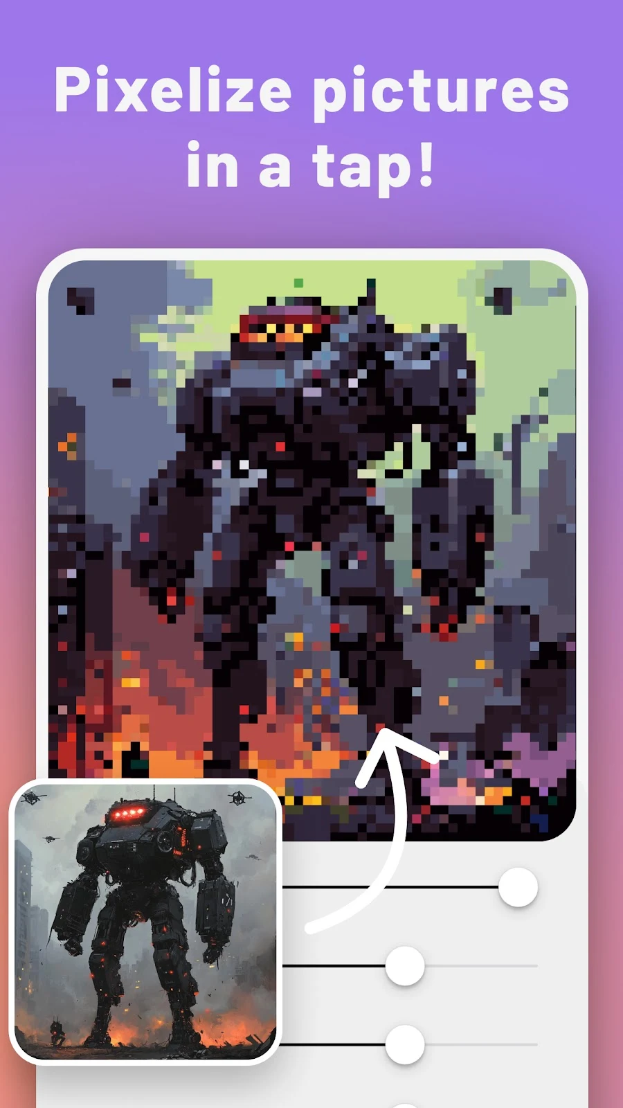 PixelMe: AI Pixel Art Camera - скриншот 1