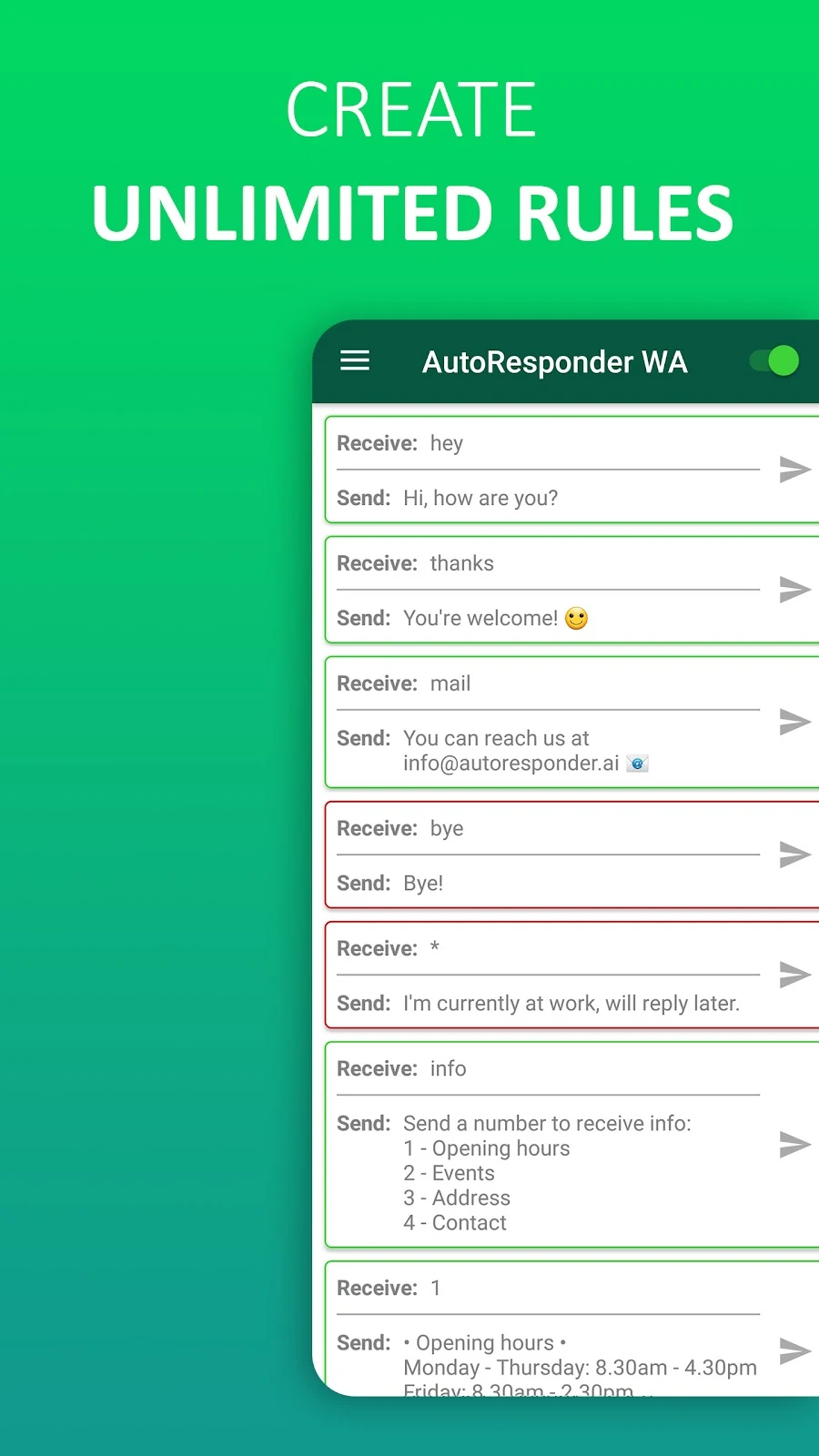 Автоответчик для WA - скриншот 2