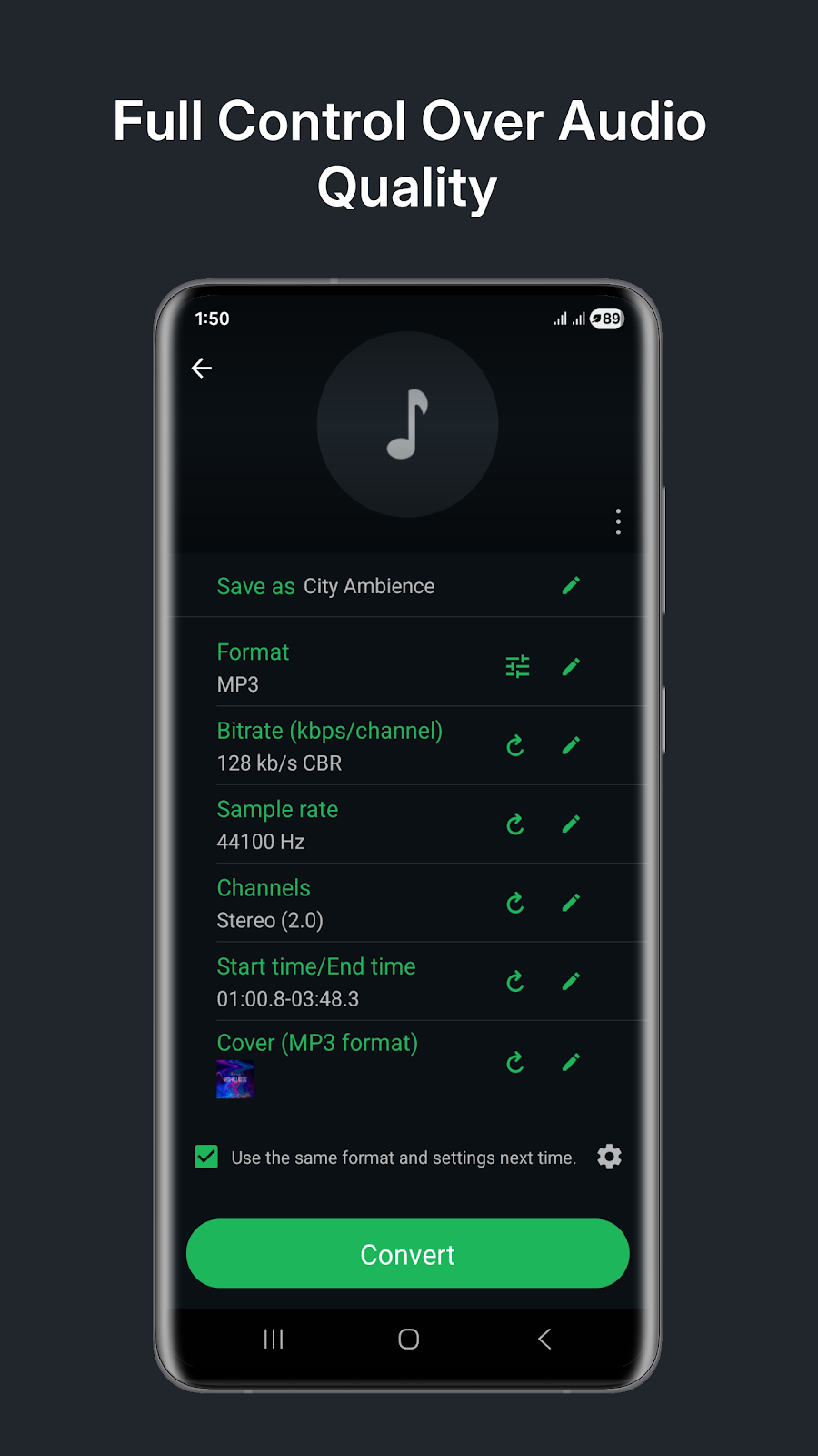 Audio Converter (MP3 AAC OPUS) - скриншот 2