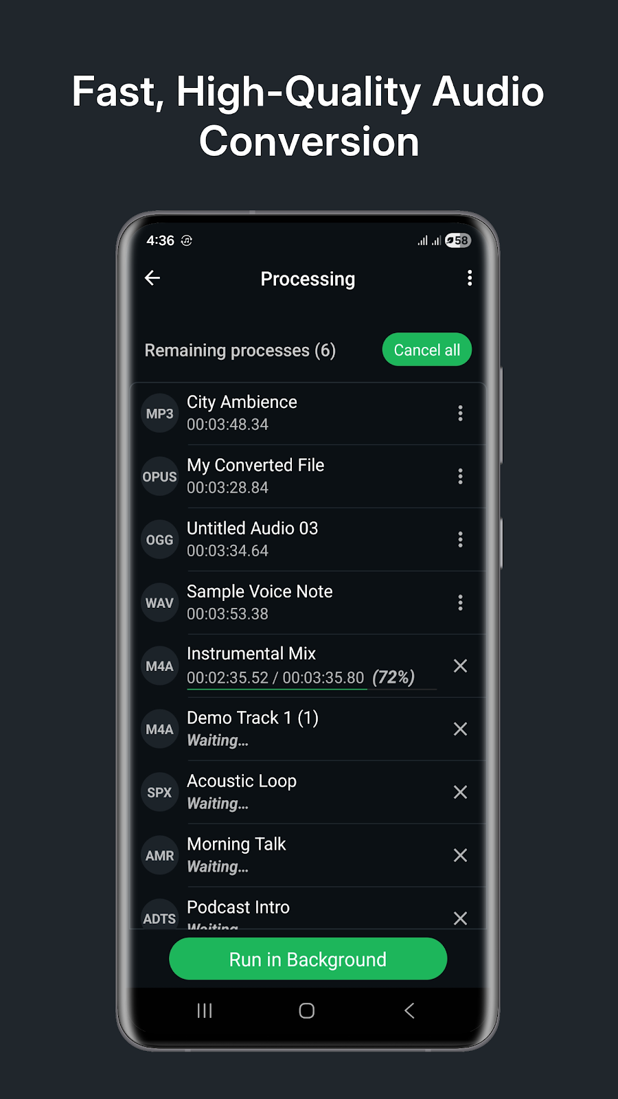 Audio Converter (MP3 AAC OPUS) - скриншот 5
