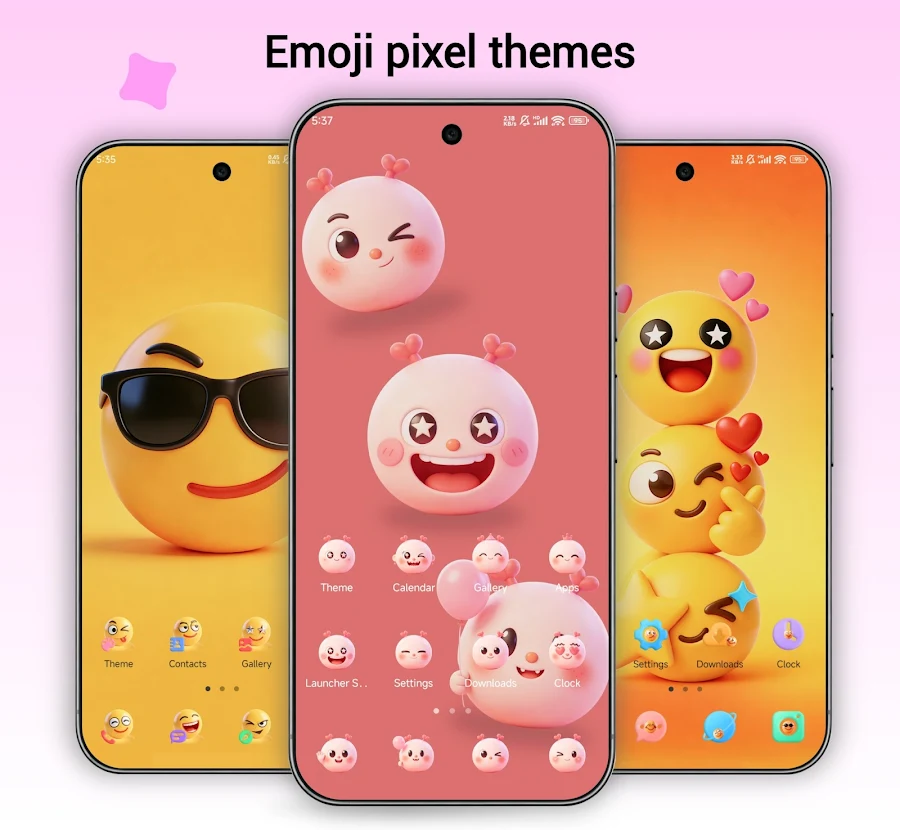 Happy Pixel Launcher: emoji - скриншот 1