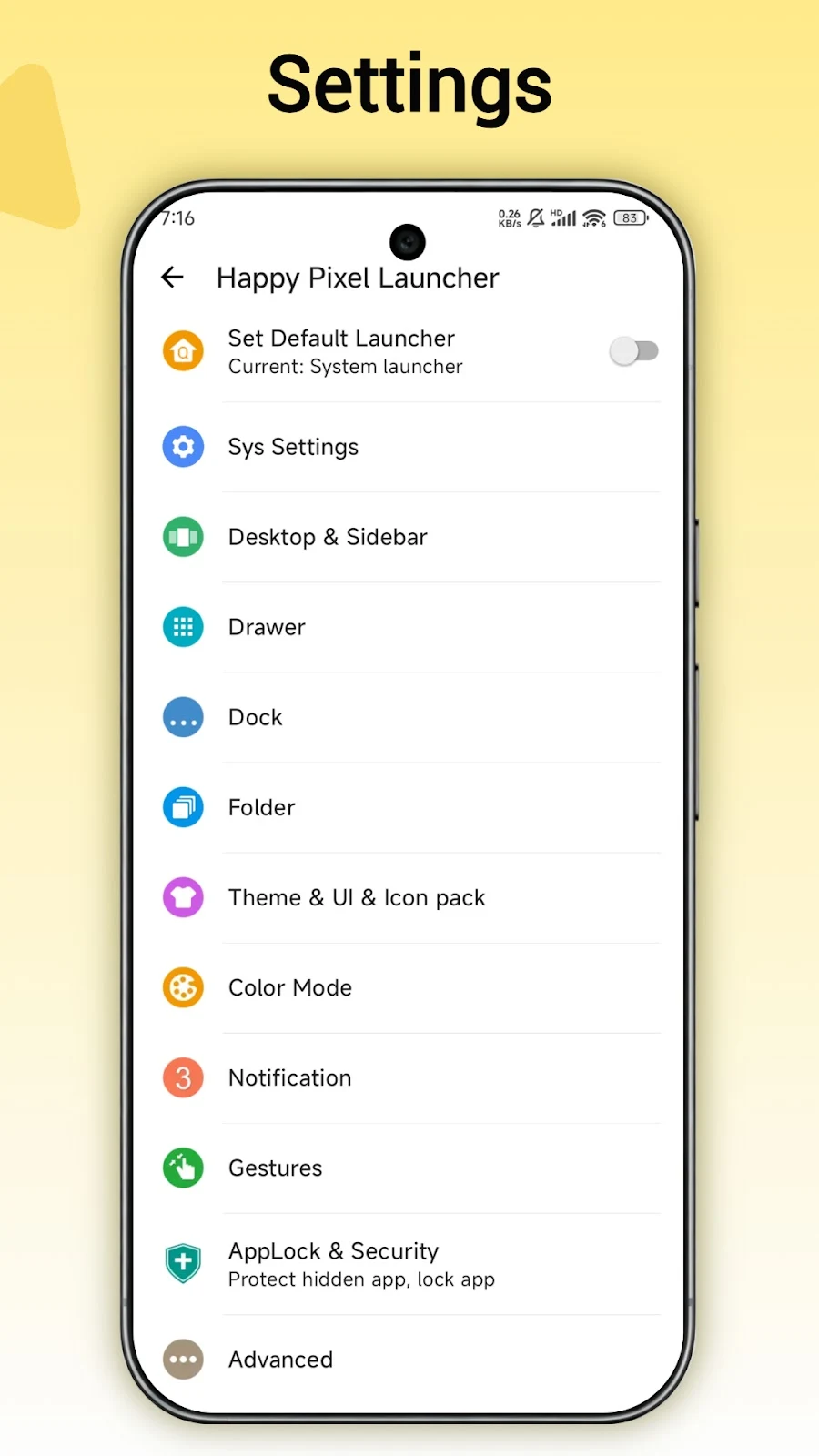 Happy Pixel Launcher: emoji - скриншот 7
