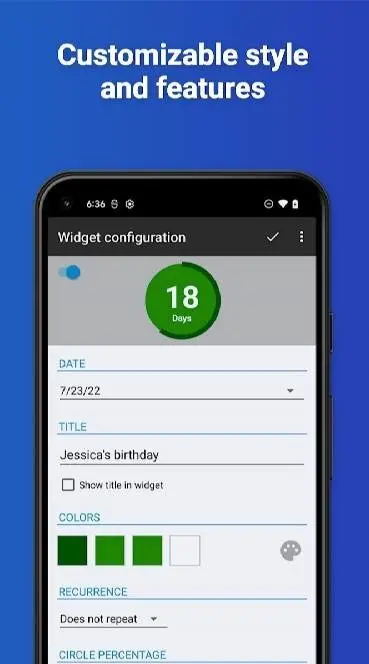 Countdown Widget - скриншот 4