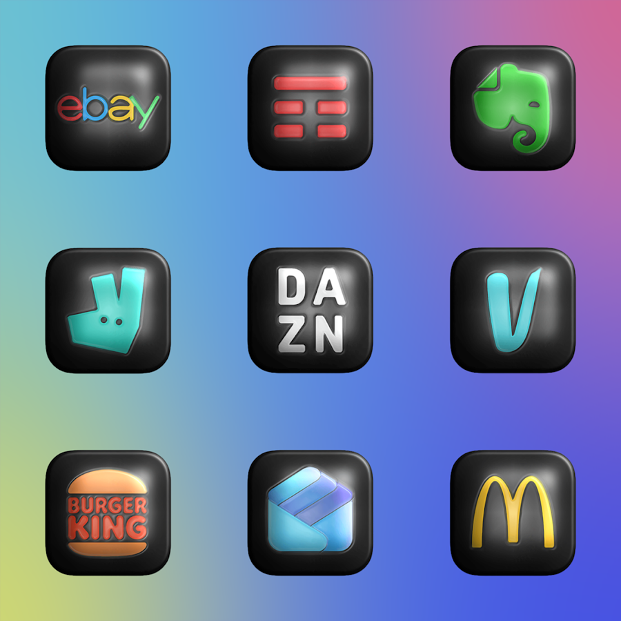 Glossy Dark 3D - Icon Pack - скриншот 4