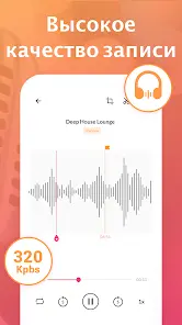 Диктофон - аудио приложение - скриншот 2