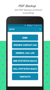 E2PDF SMS Call Backup Restore - скриншот 4