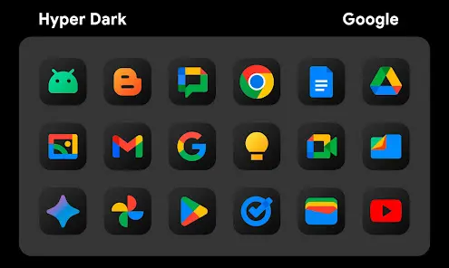 HyperDark - Icon Pack - скриншот 2