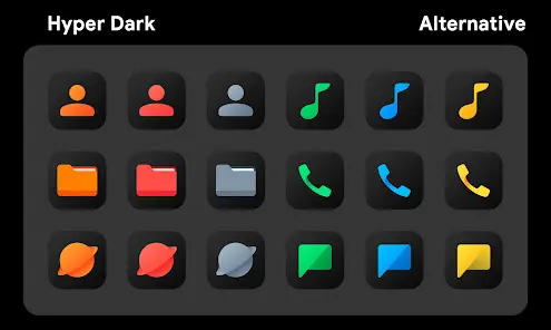 HyperDark - Icon Pack - скриншот 4