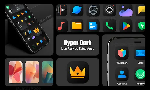 HyperDark - Icon Pack - скриншот 6