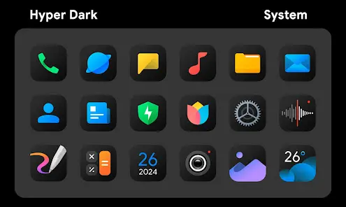 HyperDark - Icon Pack - скриншот 7
