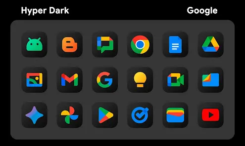 HyperDark - Icon Pack - скриншот 8