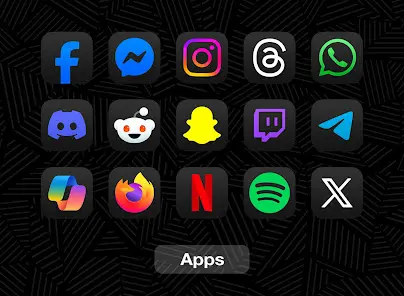 iDarkOS 18 - Icon Pack - скриншот 8