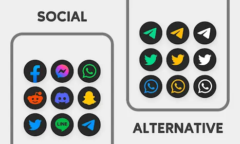 MiDark - Icon Pack (Round) - скриншот 3