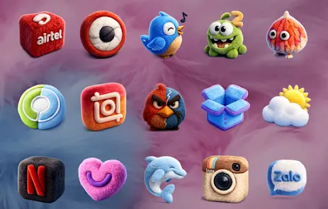 Fluffy 3D - Icon Pack - скриншот 1