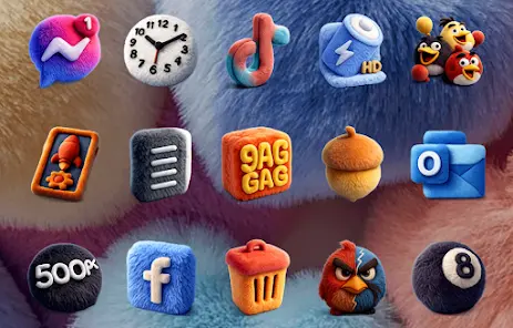 Fluffy 3D - Icon Pack - скриншот 4