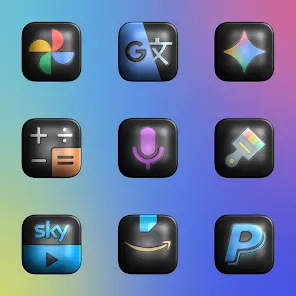 Glossy Dark 3D - Icon Pack - скриншот 3