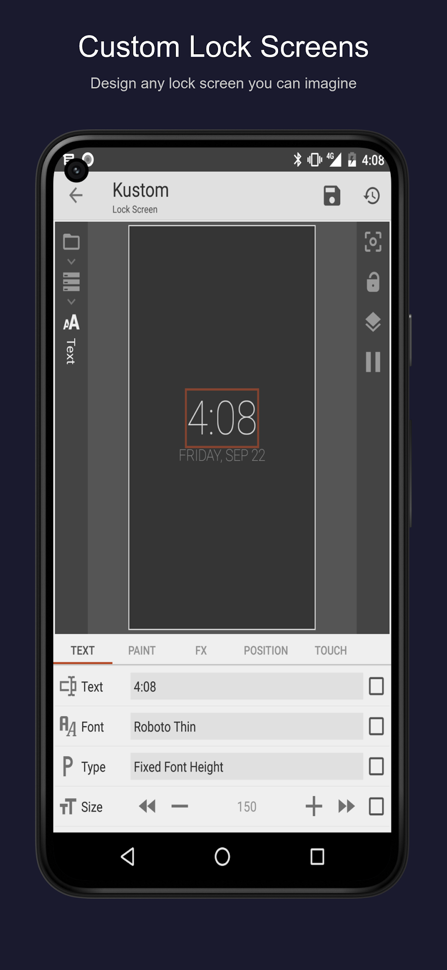 KLCK Kustom Lock Screen Maker - скриншот 1