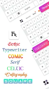 Fonts Keyboard: Шрифты Арт - скриншот 6