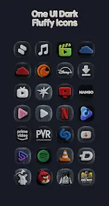 OneUi Dark Fluffy Icons - скриншот 1