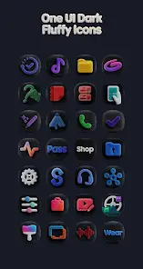 OneUi Dark Fluffy Icons - скриншот 3