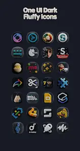 OneUi Dark Fluffy Icons - скриншот 5