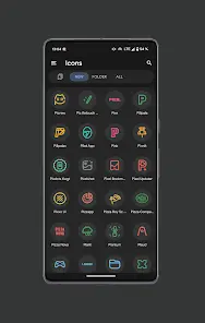 Pix Material Dark Icon Pack - скриншот 4