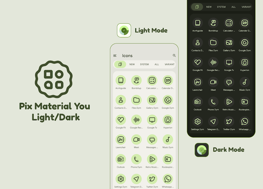 Pix Material You Light/Dark - скриншот 1
