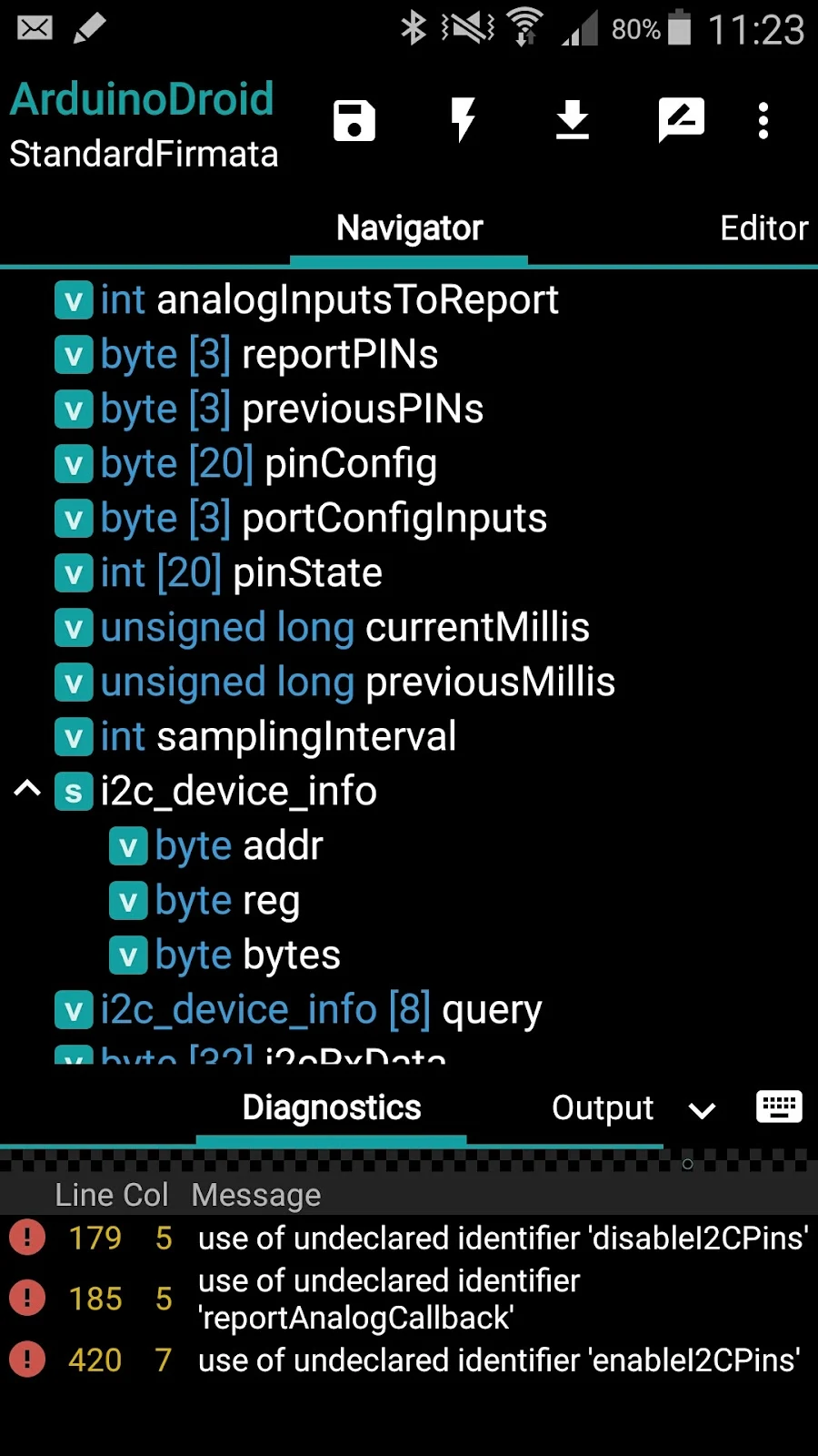 ArduinoDroid - Arduino/ESP IDE - скриншот 1