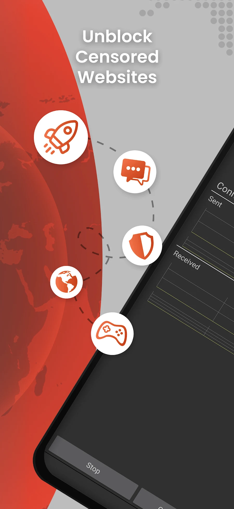 Psiphon VPN: Свобода онлайн - скриншот 1