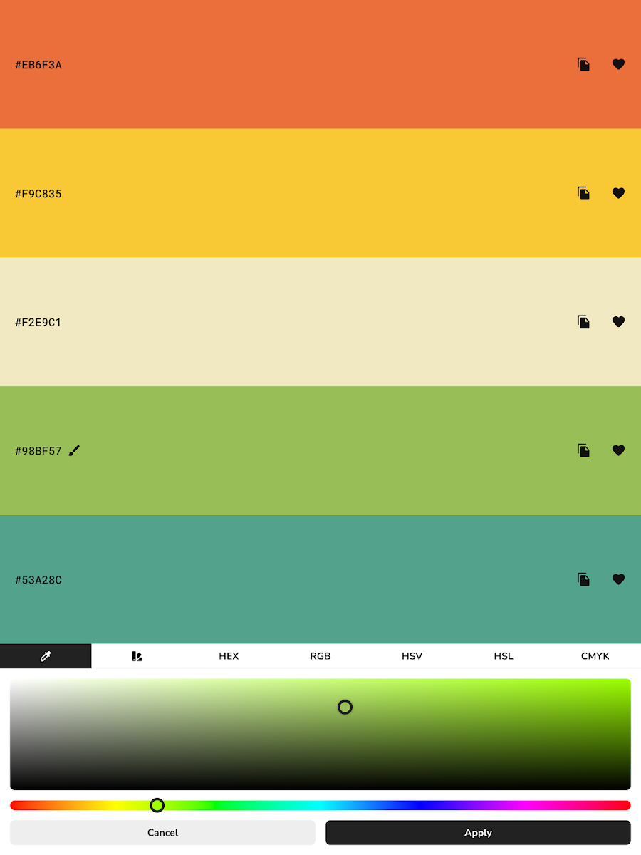 Pigments Color Palette Creator - скриншот 9