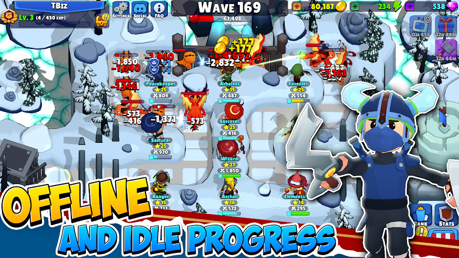 Idle Hero TD Tower Defense RPG - скриншот 3