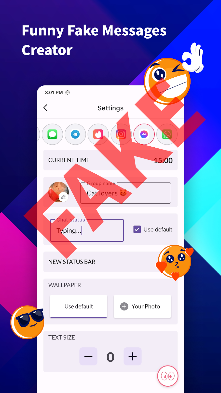 iFake: Fake Chat Messages - скриншот 1