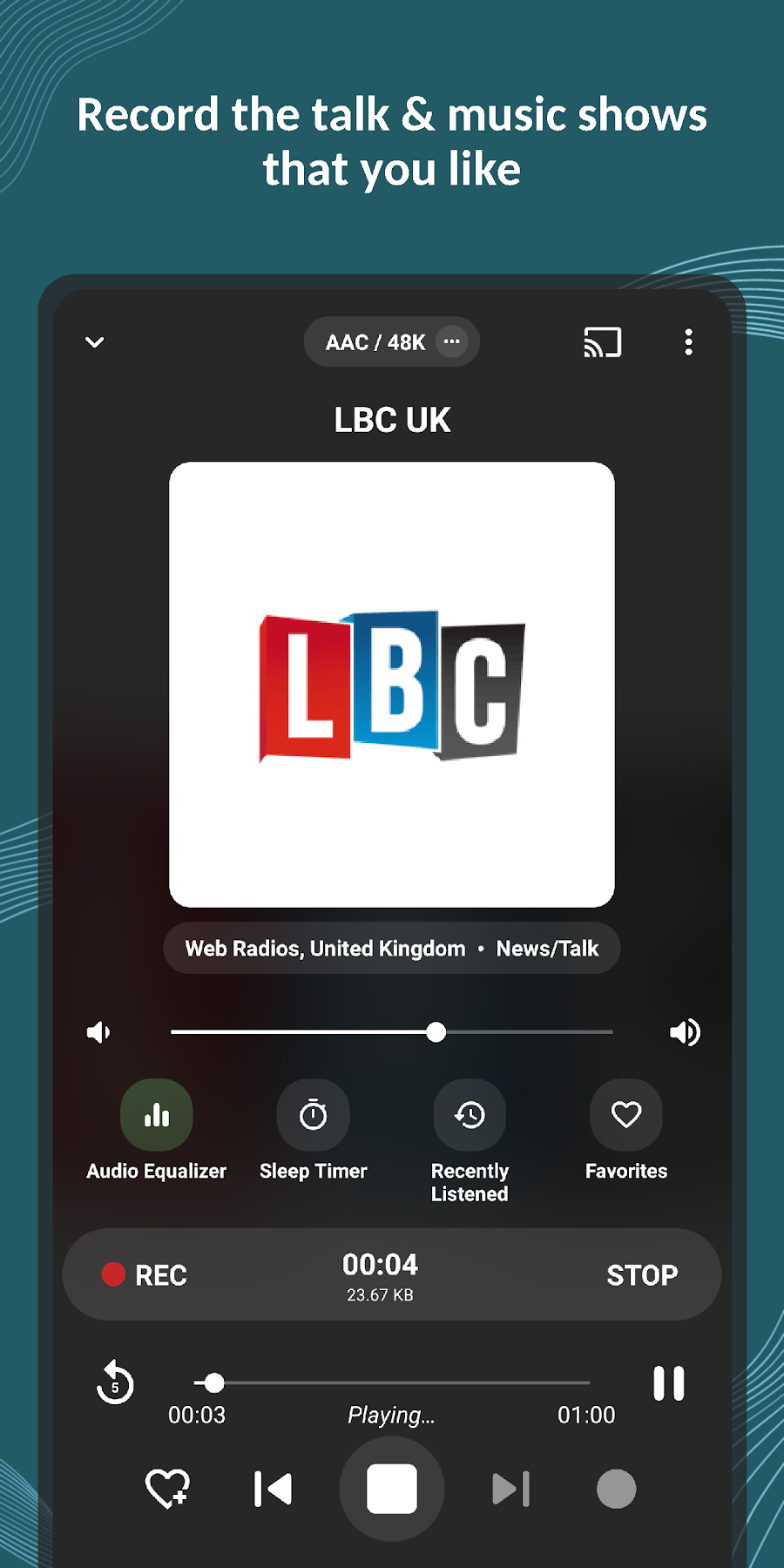 VRadio - Online Radio App - скриншот 3