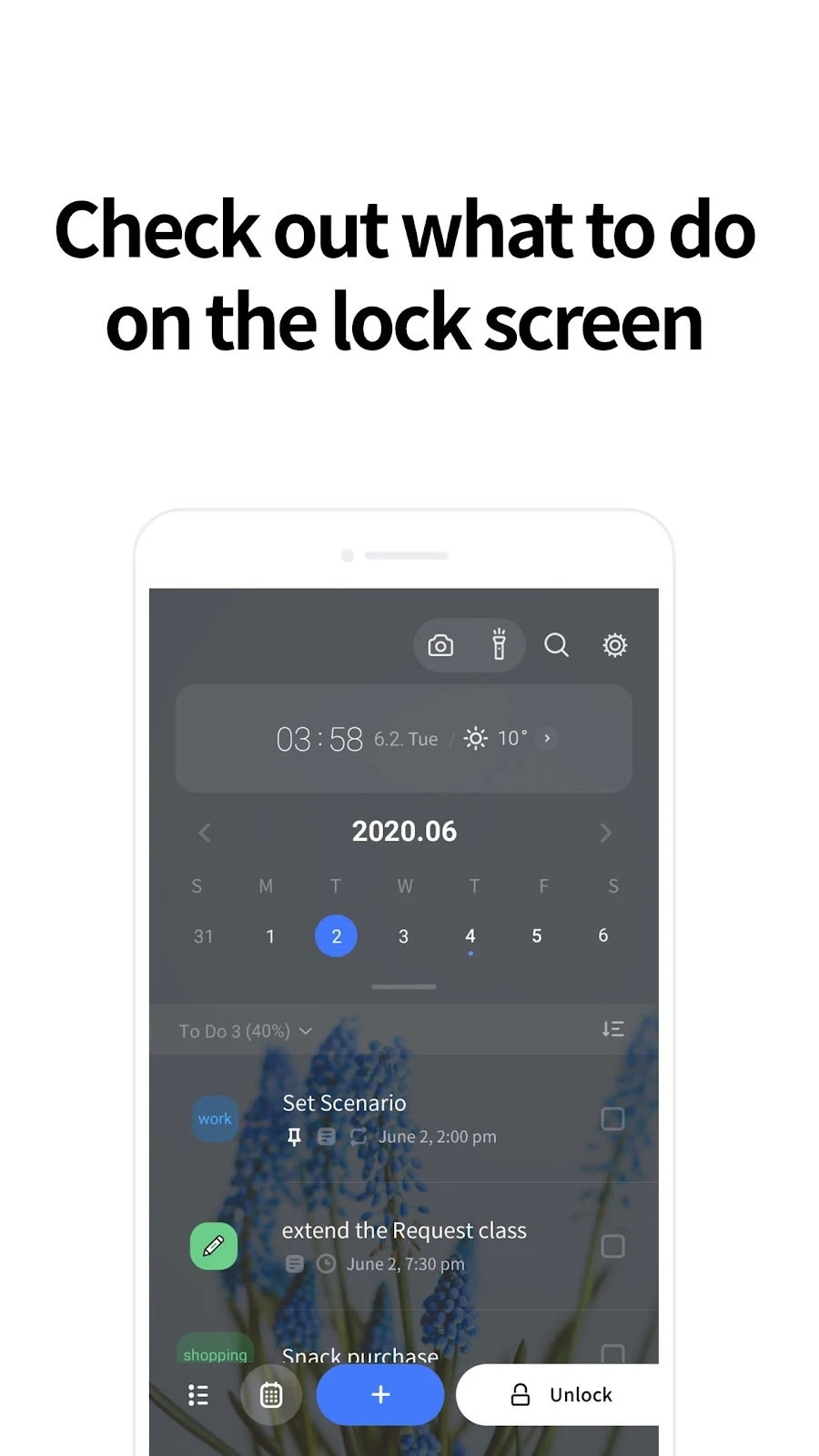 LockScreen Calendar-Расписание - скриншот 2