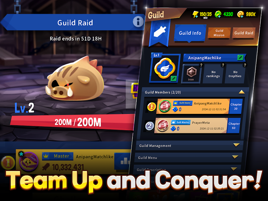 Anipang Matchlike (Puzzle RPG) - скриншот 4